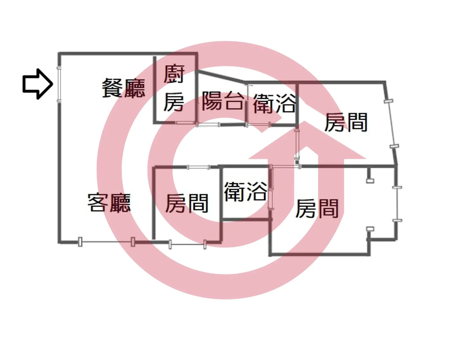 站前 豐采富寓溫馨三房 第 2 張