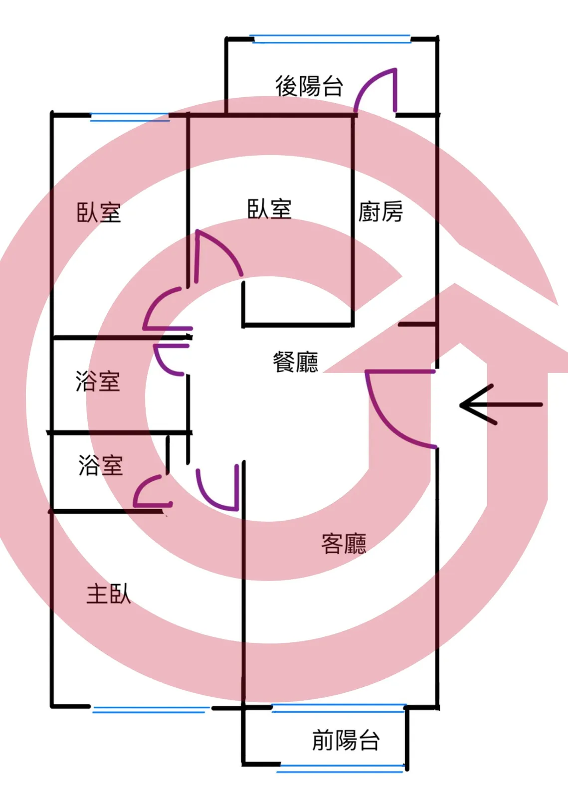 鳳鳴重劃區和瑞微美面中庭精緻三房車 第 2 張