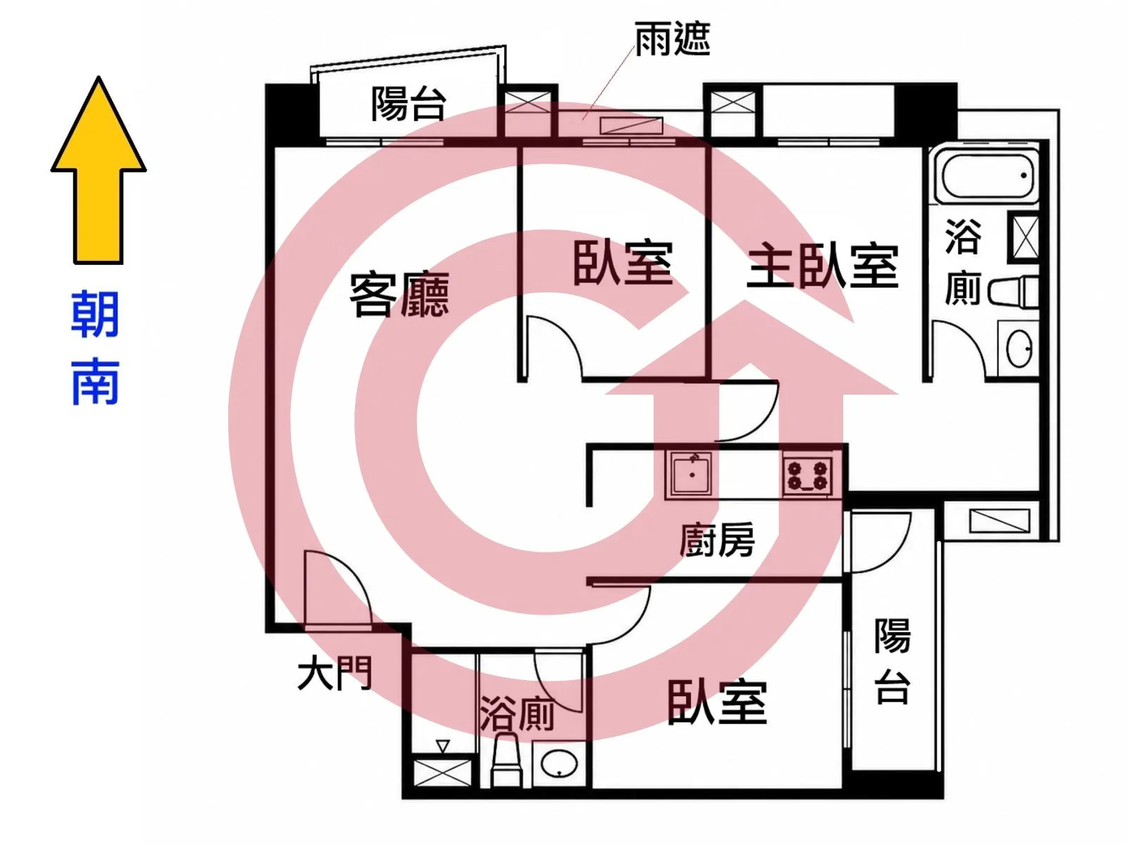 市中心八方心砌3房車│邊間輕屋齡│優質裝潢 第 2 張