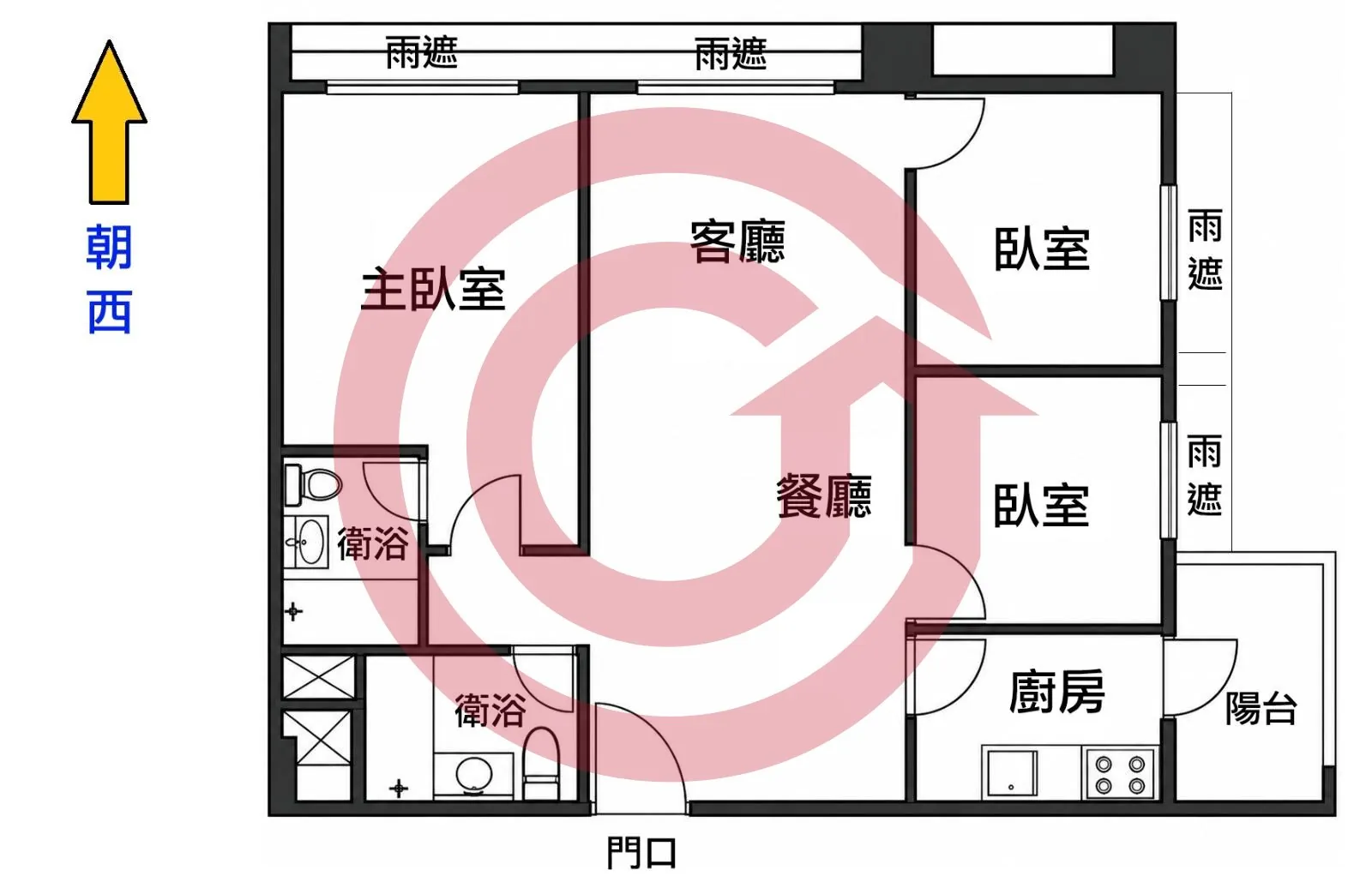 鋒勳首邸次頂樓景觀3房│近火車站捷運站│傳統市場 第 2 張