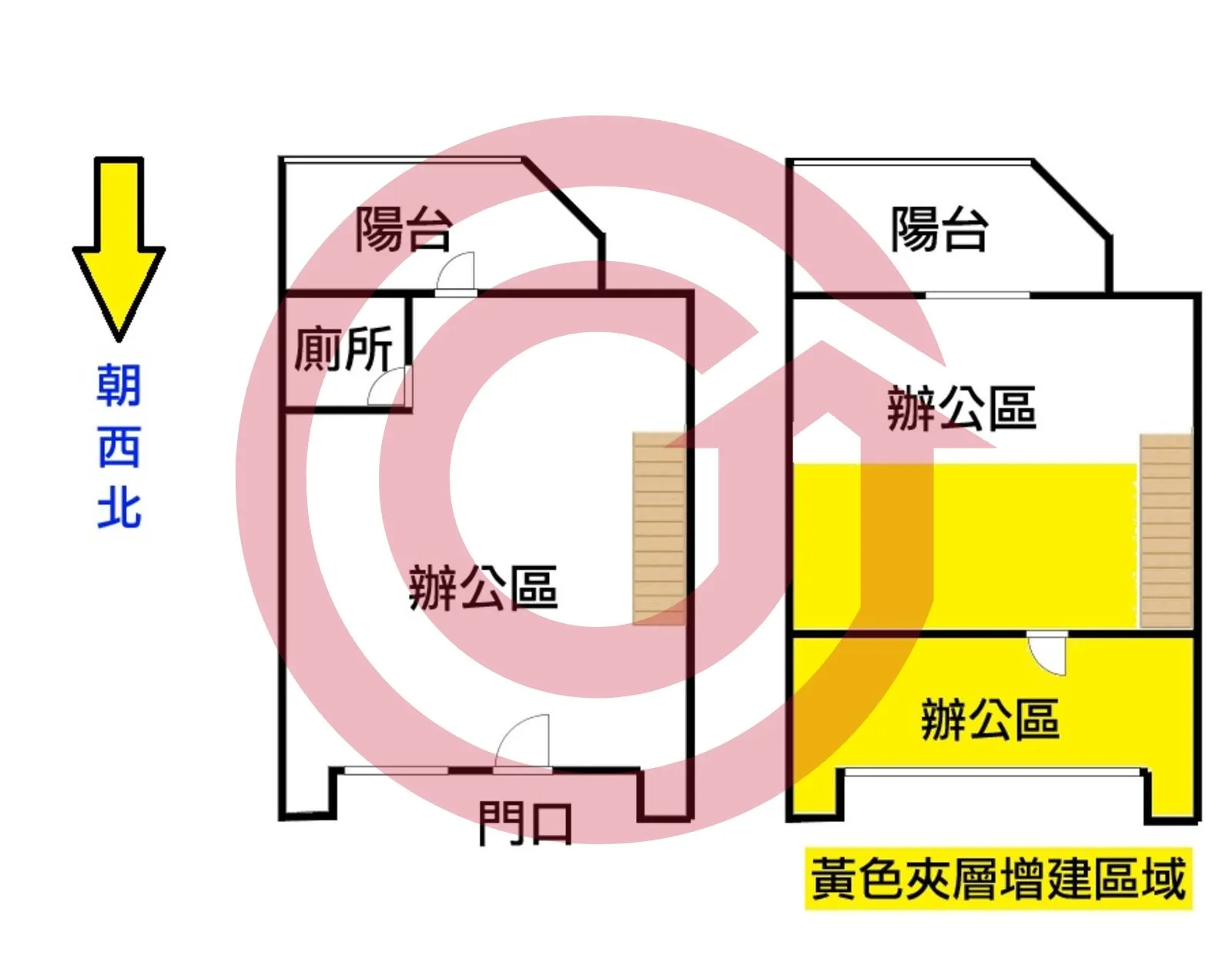 樂陶陶大面寬挑高店住辦 第 2 張