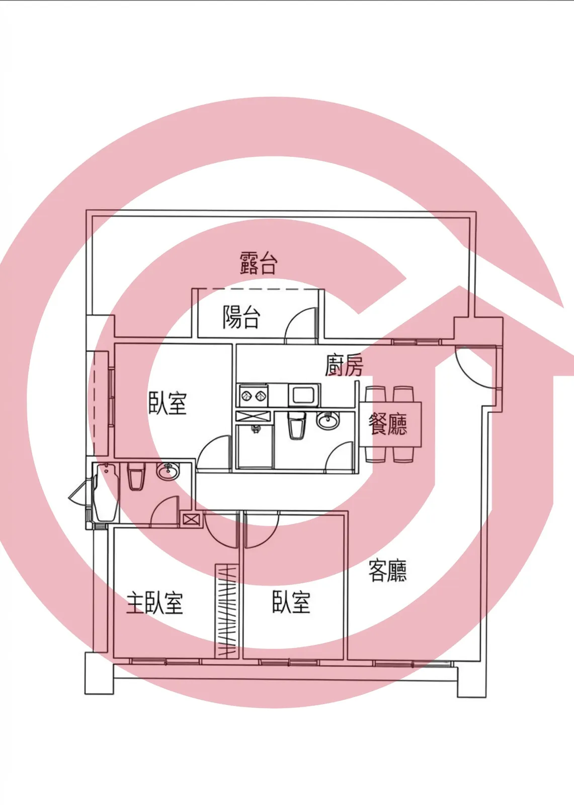 鳳鳴重劃區捷市匯電梯露臺三房平車 第 2 張