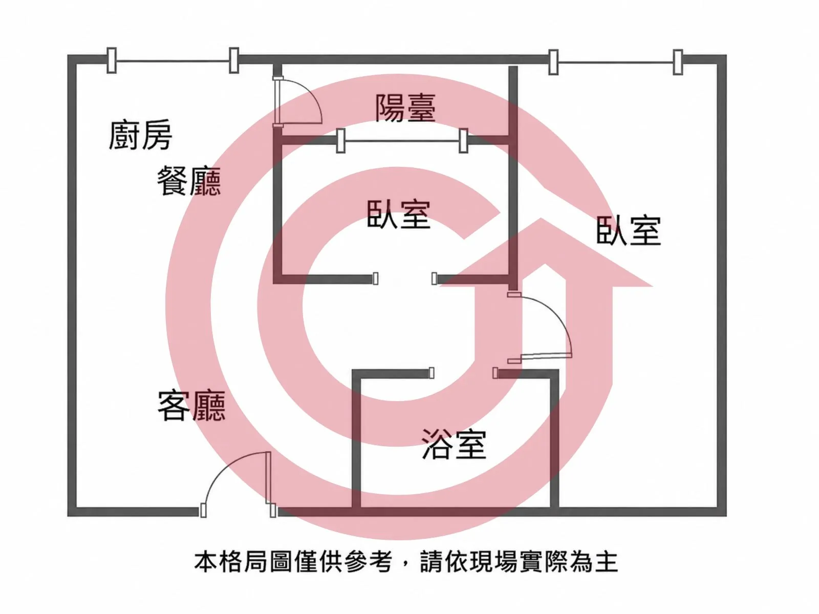 鳳鳴HOYA近學區雙鐵高樓層明亮兩房平車 第 2 張