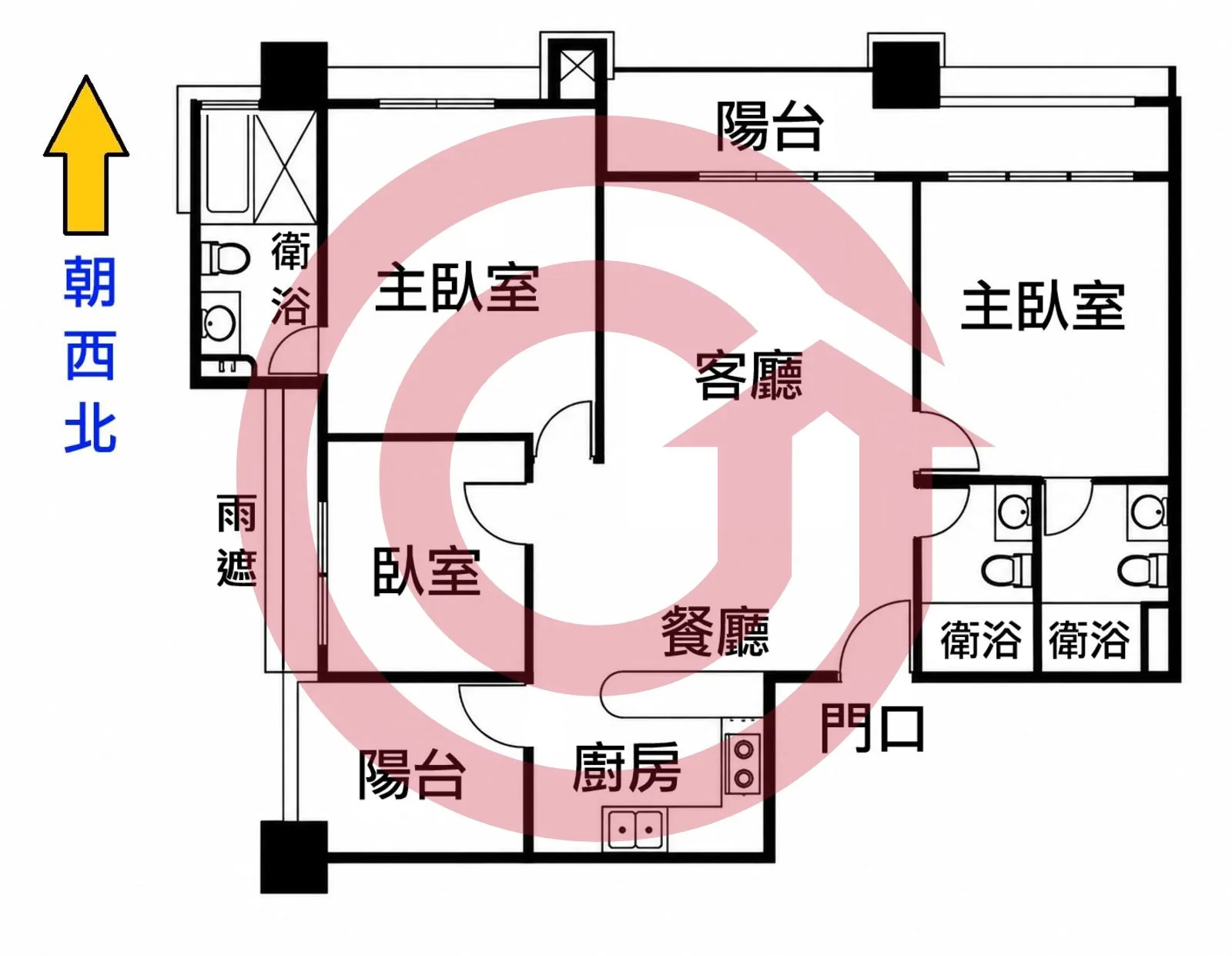 金鶯一品 双主臥3房車3衛│中空樓板│一層四戶 第 2 張