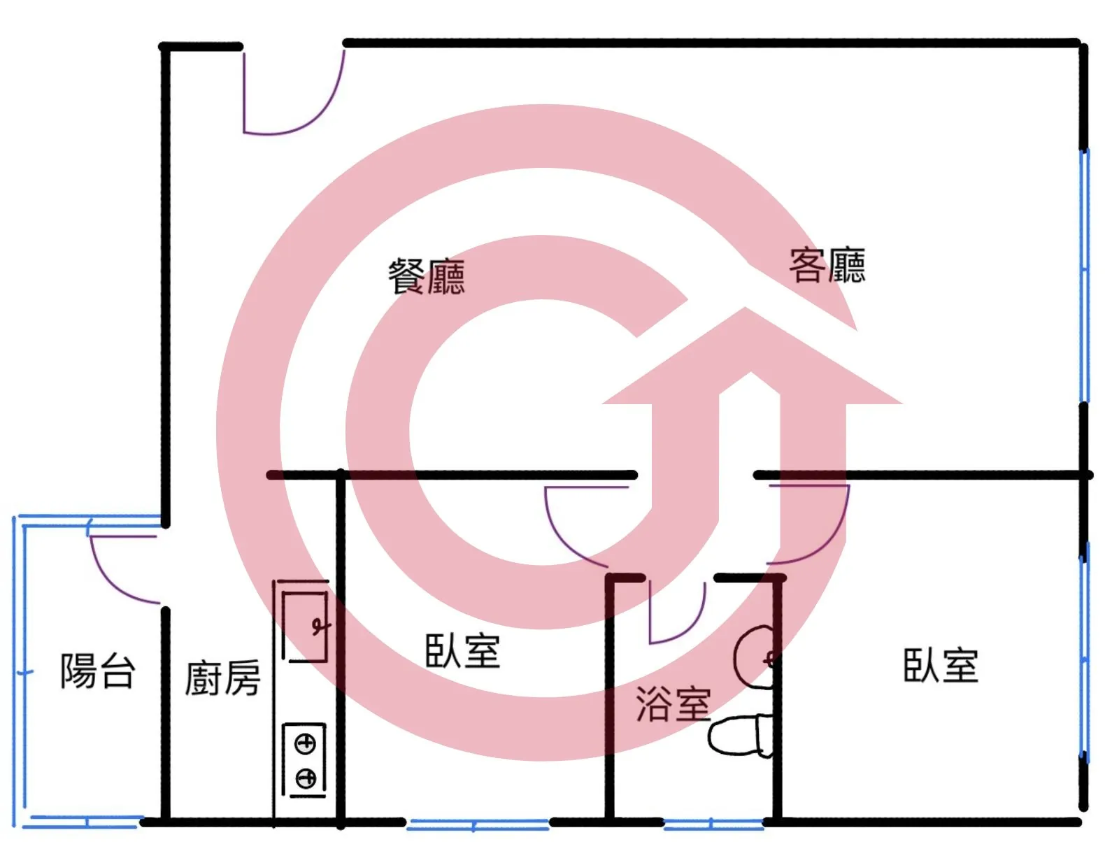 鳳鳴重劃區雙捷A+高樓景觀大二房車 第 2 張