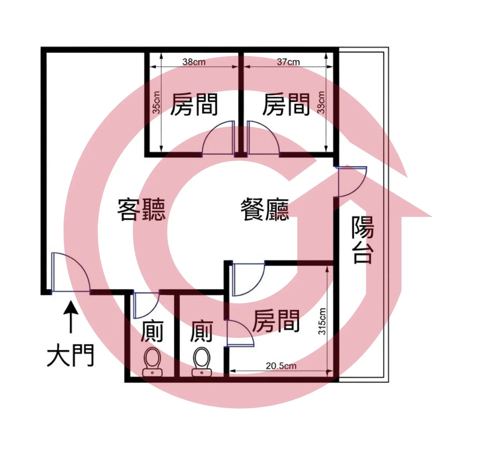 尖山國中街君邑雷諾瓦方正三房車 第 2 張