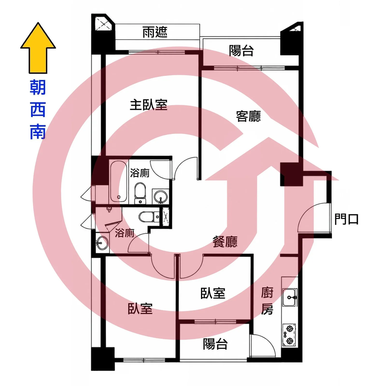 謙學三房車｜一層二戶｜全室開窗 第 2 張