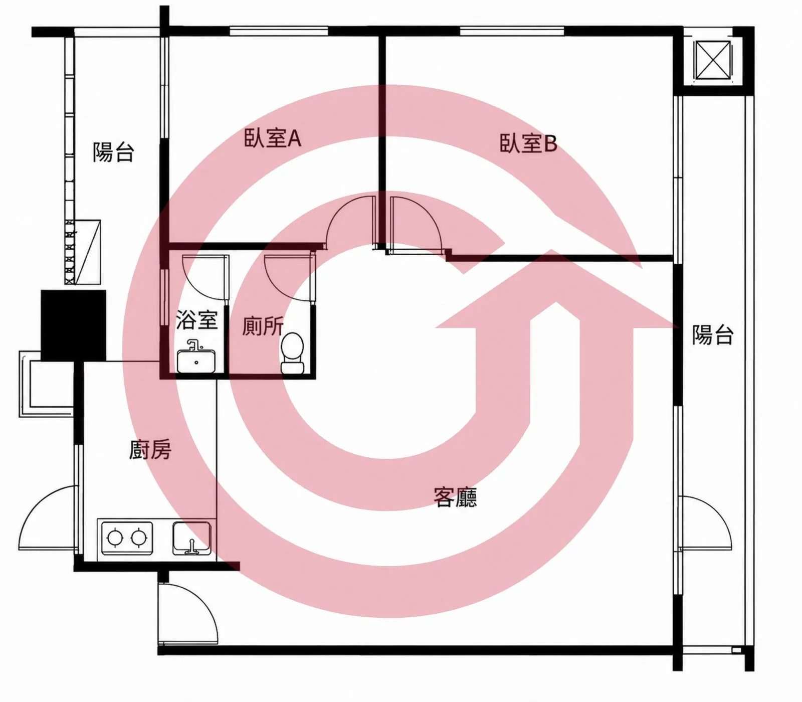 尖山高職南街樂陶陶方正採光美2房 第 2 張