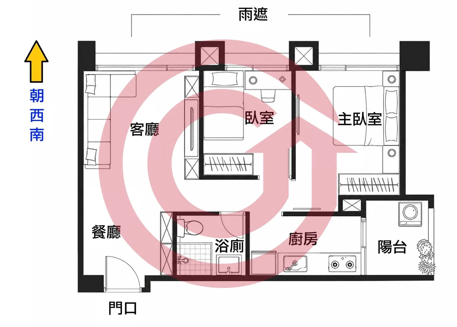 第芬尼二期2房車｜邊間輕屋齡｜戶數單純 第 2 張