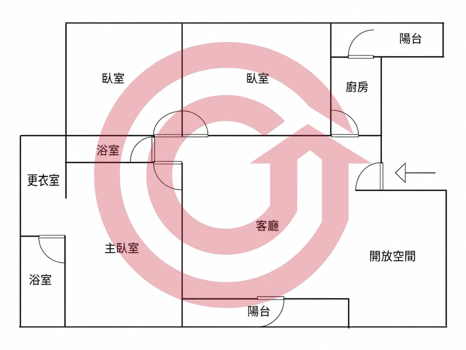 站前金鶯家一層一戶尊榮宅/市中心永久景觀4房 第 2 張