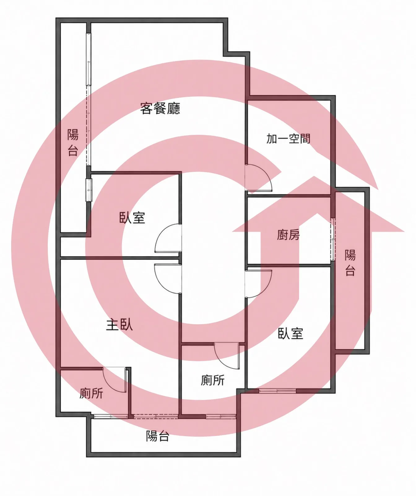 近桃園火車站巨蛋商圈成功大廈四房 第 2 張