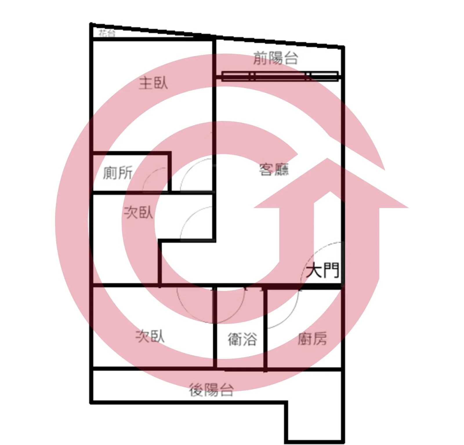 國華捷運站昌福國小四季陽光低公設三房車 第 2 張