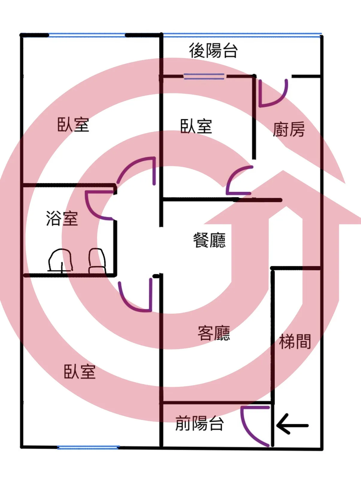 鶯桃福德捷運生活圈低公設低樓層大三房公寓 第 2 張