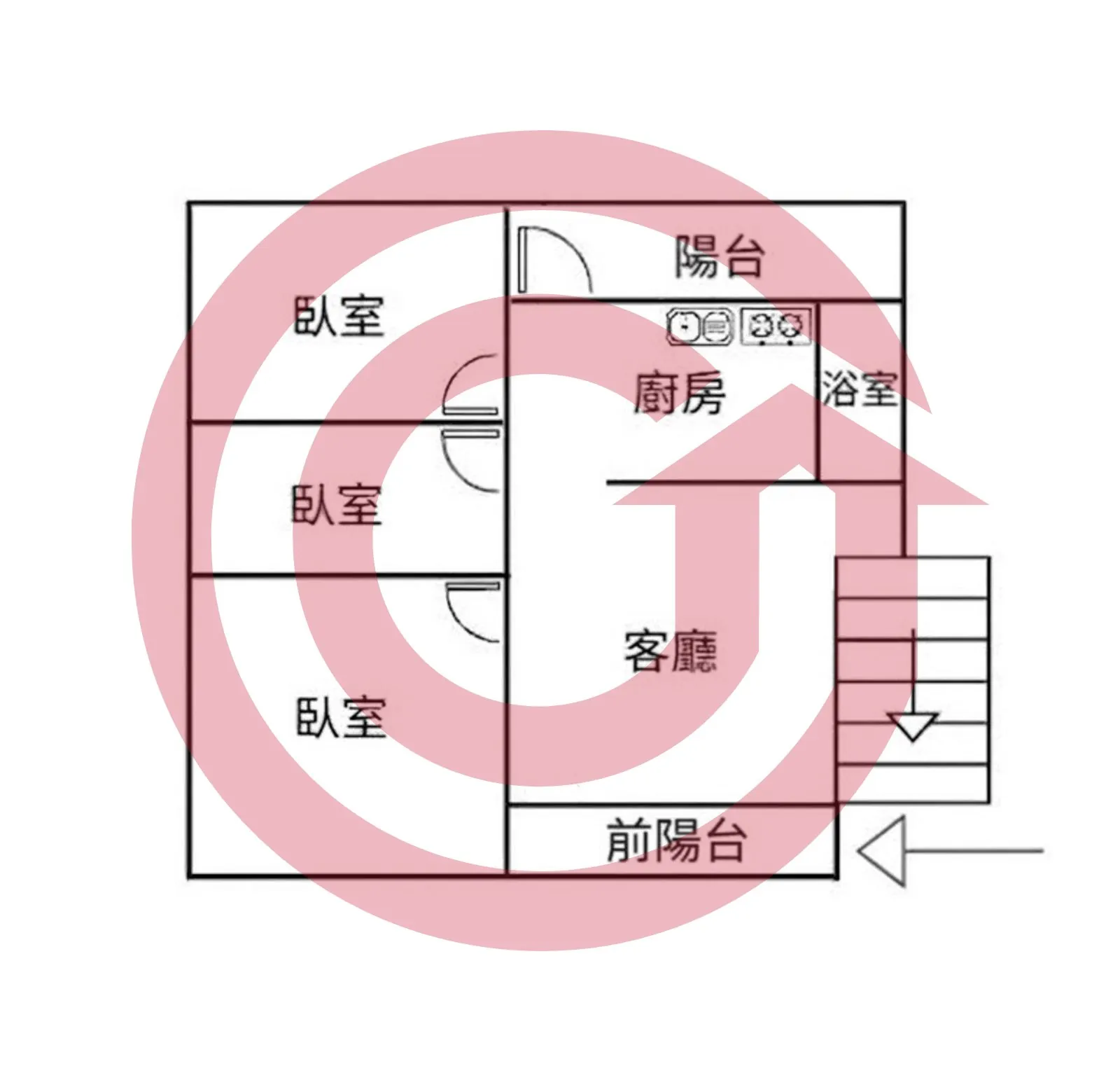 桃園龜山區幸福三街三房全室全新裝潢 第 2 張