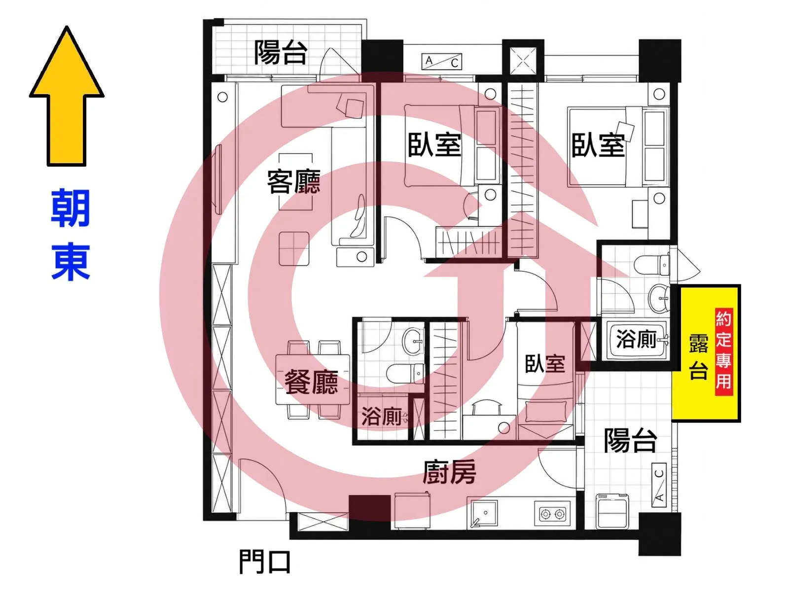 景自慢3房車｜露臺戶｜近全聯 第 2 張